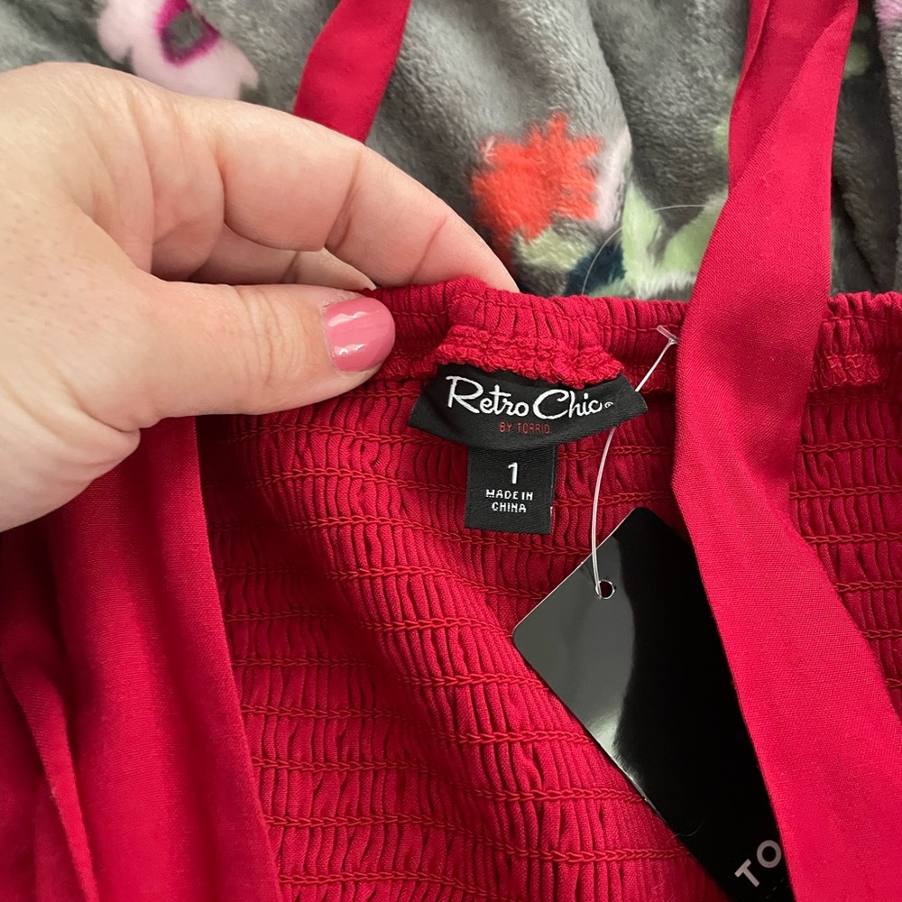 Retro red dress, new with tags